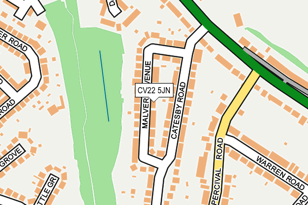 CV22 5JN map - OS OpenMap – Local (Ordnance Survey)
