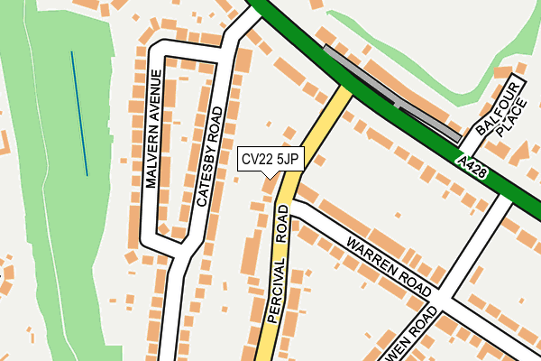 CV22 5JP map - OS OpenMap – Local (Ordnance Survey)