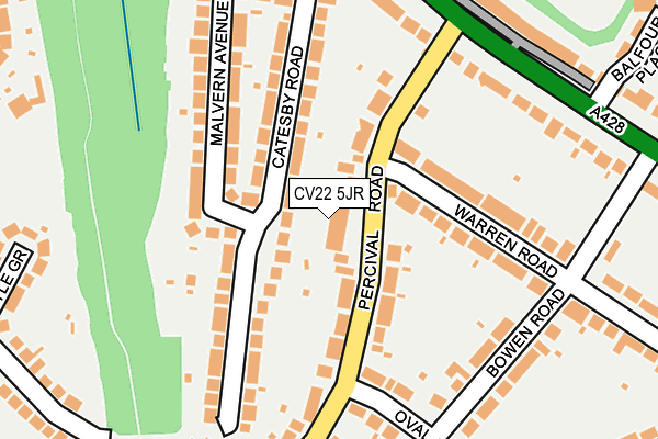 CV22 5JR map - OS OpenMap – Local (Ordnance Survey)