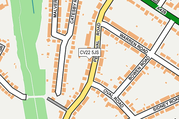CV22 5JS map - OS OpenMap – Local (Ordnance Survey)