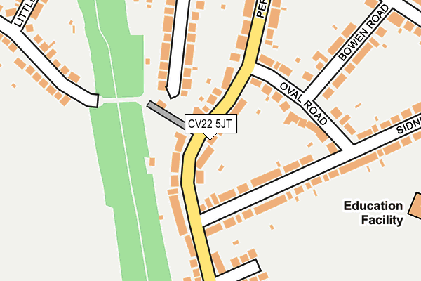 CV22 5JT map - OS OpenMap – Local (Ordnance Survey)