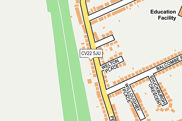 CV22 5JU map - OS OpenMap – Local (Ordnance Survey)