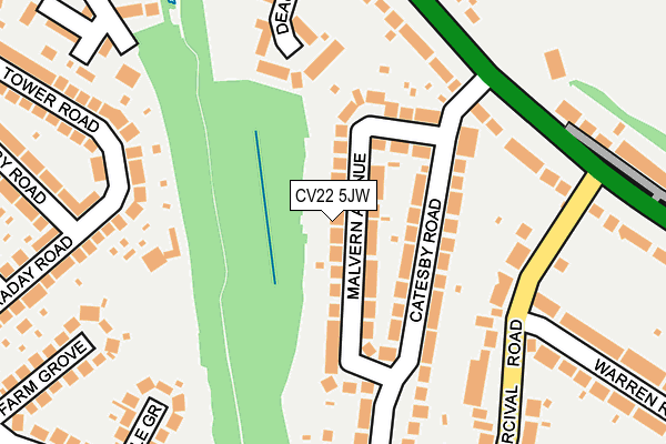 CV22 5JW map - OS OpenMap – Local (Ordnance Survey)