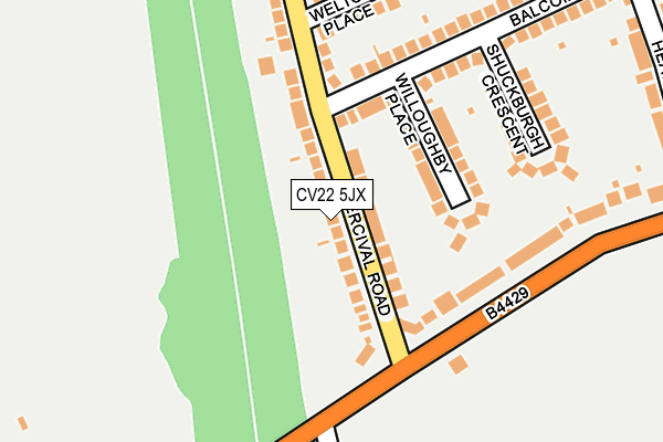 CV22 5JX map - OS OpenMap – Local (Ordnance Survey)