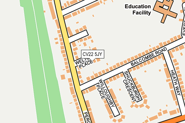 CV22 5JY map - OS OpenMap – Local (Ordnance Survey)