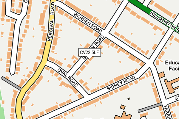 CV22 5LF map - OS OpenMap – Local (Ordnance Survey)