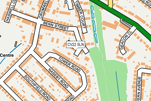 CV22 5LN map - OS OpenMap – Local (Ordnance Survey)