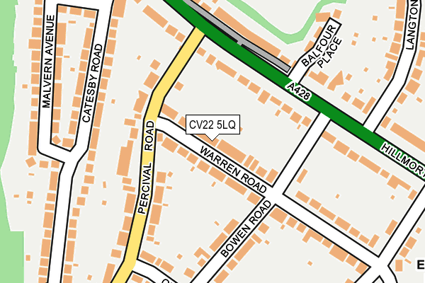 CV22 5LQ map - OS OpenMap – Local (Ordnance Survey)
