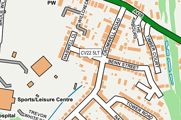 CV22 5LT map - OS OpenMap – Local (Ordnance Survey)