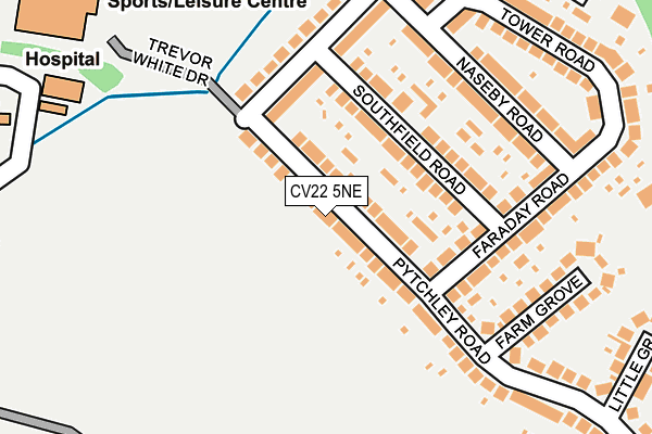 CV22 5NE map - OS OpenMap – Local (Ordnance Survey)