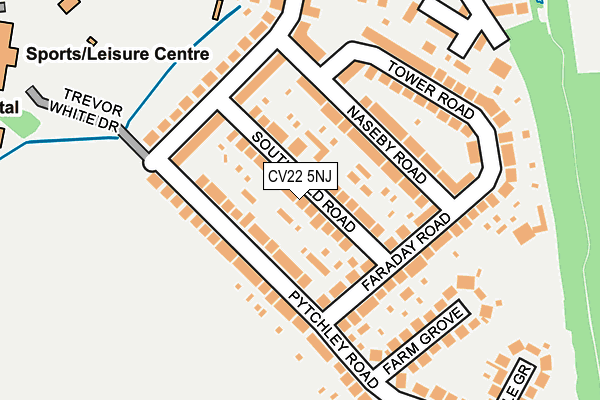 CV22 5NJ map - OS OpenMap – Local (Ordnance Survey)