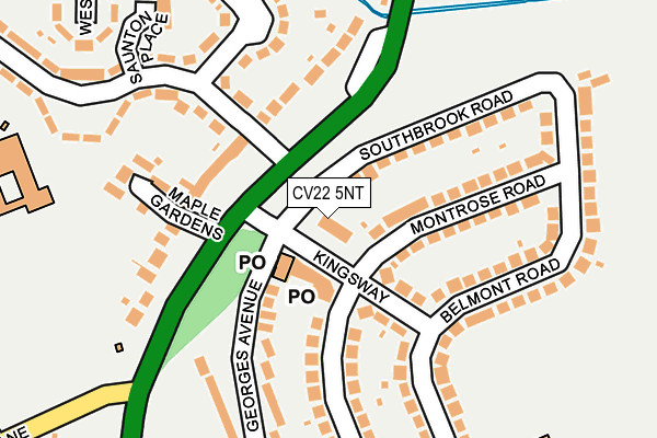 CV22 5NT map - OS OpenMap – Local (Ordnance Survey)