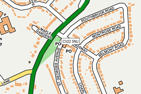 CV22 5NU map - OS OpenMap – Local (Ordnance Survey)