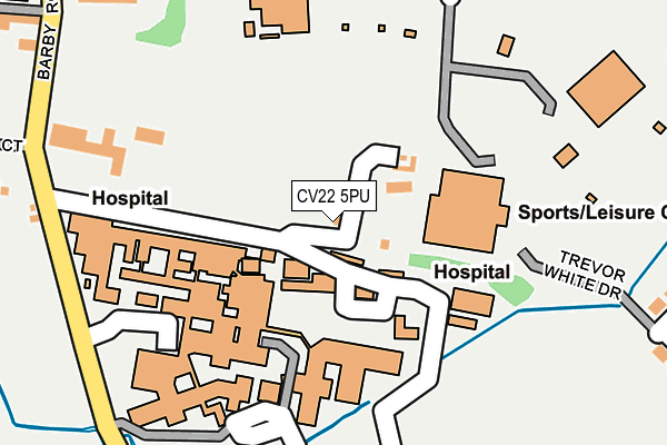 CV22 5PU map - OS OpenMap – Local (Ordnance Survey)