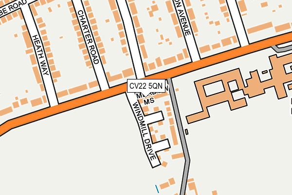 CV22 5QN map - OS OpenMap – Local (Ordnance Survey)