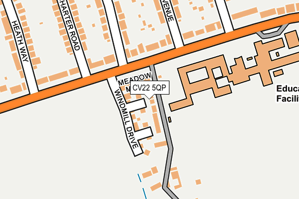 CV22 5QP map - OS OpenMap – Local (Ordnance Survey)