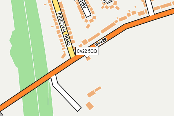 CV22 5QQ map - OS OpenMap – Local (Ordnance Survey)