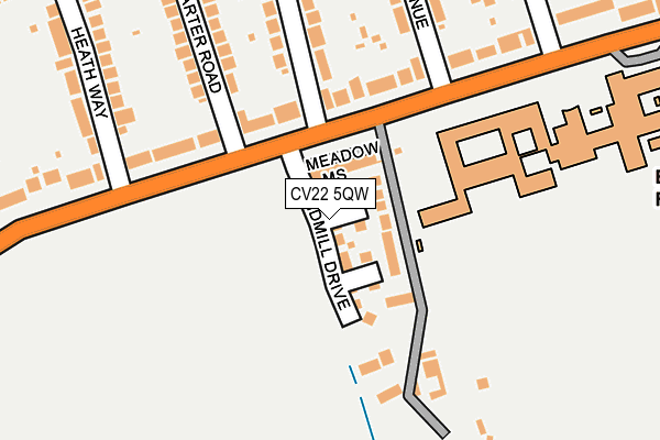CV22 5QW map - OS OpenMap – Local (Ordnance Survey)