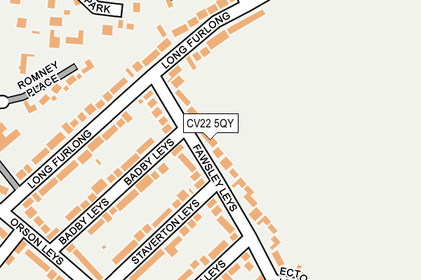 CV22 5QY map - OS OpenMap – Local (Ordnance Survey)