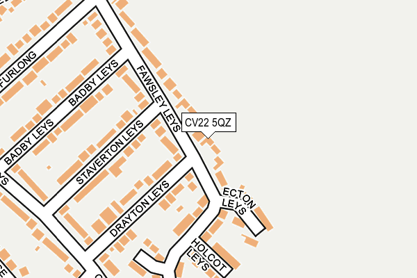 CV22 5QZ map - OS OpenMap – Local (Ordnance Survey)