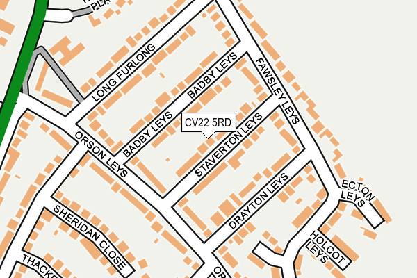 CV22 5RD map - OS OpenMap – Local (Ordnance Survey)