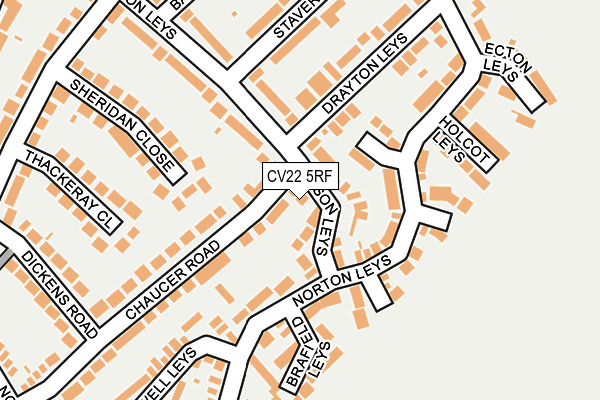 CV22 5RF map - OS OpenMap – Local (Ordnance Survey)