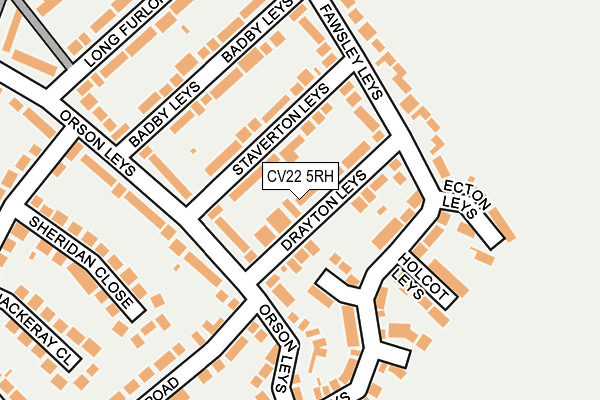 CV22 5RH map - OS OpenMap – Local (Ordnance Survey)