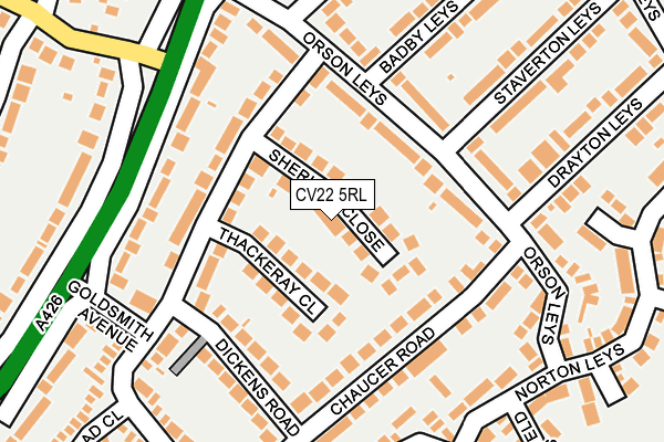 CV22 5RL map - OS OpenMap – Local (Ordnance Survey)