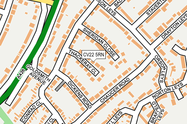 CV22 5RN map - OS OpenMap – Local (Ordnance Survey)