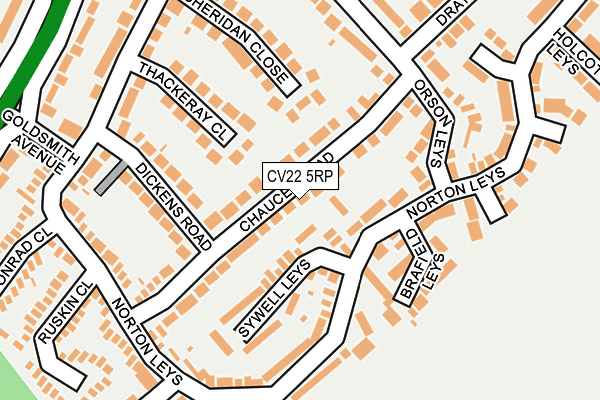 CV22 5RP map - OS OpenMap – Local (Ordnance Survey)