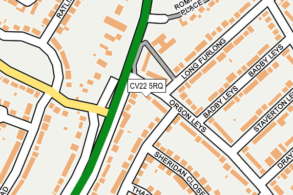 CV22 5RQ map - OS OpenMap – Local (Ordnance Survey)