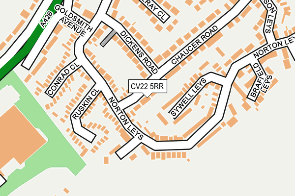 CV22 5RR map - OS OpenMap – Local (Ordnance Survey)