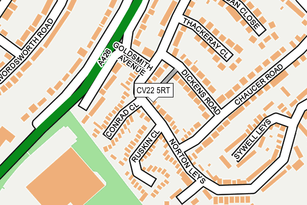 CV22 5RT map - OS OpenMap – Local (Ordnance Survey)