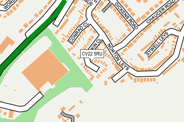 CV22 5RU map - OS OpenMap – Local (Ordnance Survey)