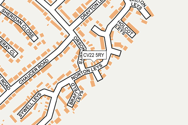 CV22 5RY map - OS OpenMap – Local (Ordnance Survey)