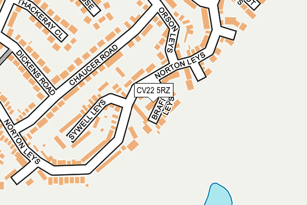 CV22 5RZ map - OS OpenMap – Local (Ordnance Survey)
