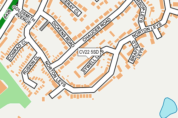 CV22 5SD map - OS OpenMap – Local (Ordnance Survey)