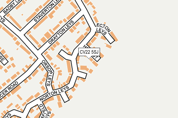 CV22 5SJ map - OS OpenMap – Local (Ordnance Survey)