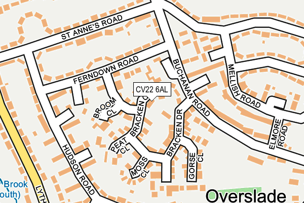 CV22 6AL map - OS OpenMap – Local (Ordnance Survey)