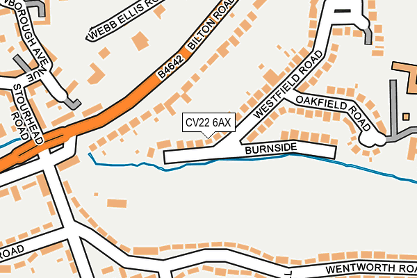 CV22 6AX map - OS OpenMap – Local (Ordnance Survey)