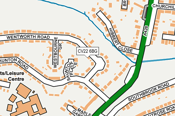 CV22 6BG map - OS OpenMap – Local (Ordnance Survey)
