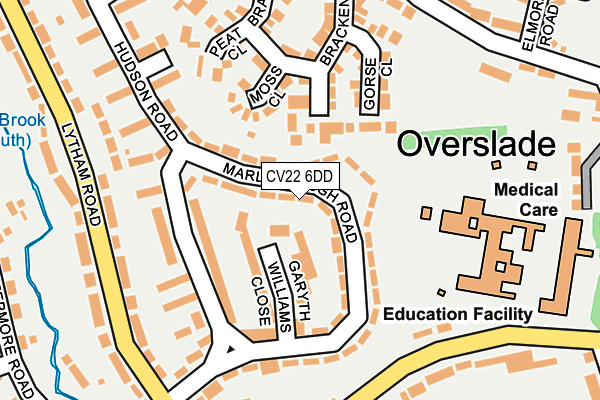 CV22 6DD map - OS OpenMap – Local (Ordnance Survey)