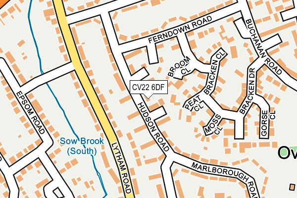 CV22 6DF map - OS OpenMap – Local (Ordnance Survey)