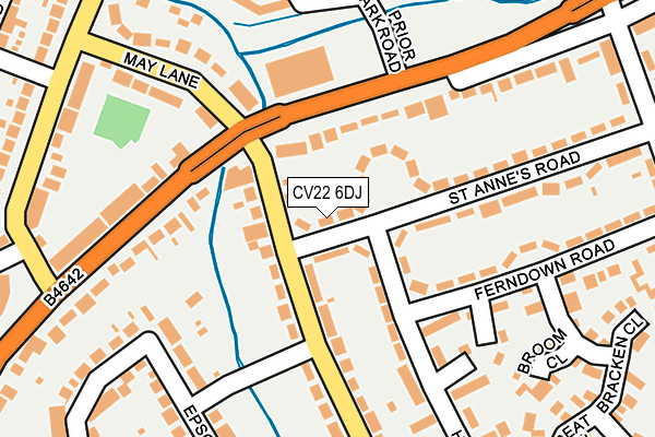 CV22 6DJ map - OS OpenMap – Local (Ordnance Survey)