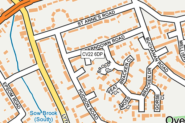 CV22 6DP map - OS OpenMap – Local (Ordnance Survey)