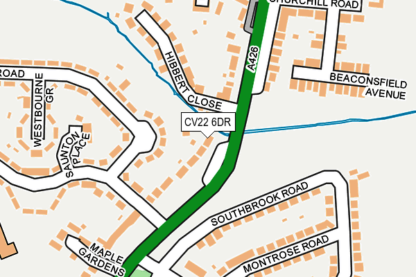 CV22 6DR map - OS OpenMap – Local (Ordnance Survey)