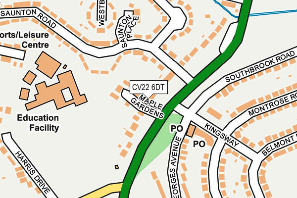 CV22 6DT map - OS OpenMap – Local (Ordnance Survey)