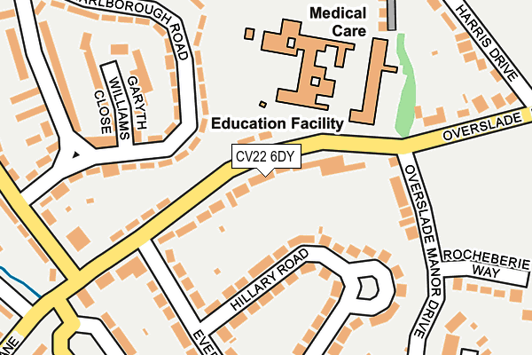 CV22 6DY map - OS OpenMap – Local (Ordnance Survey)