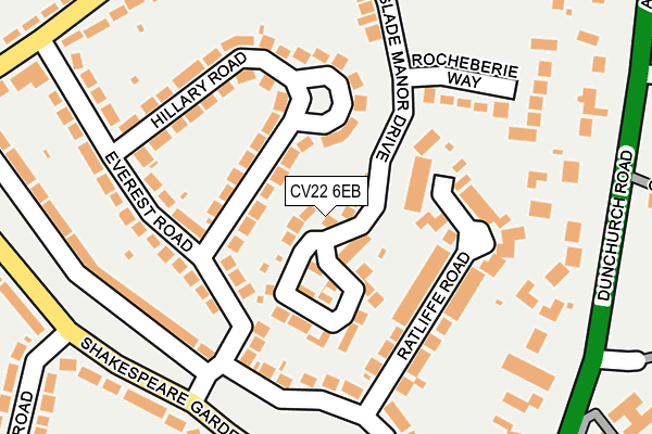 CV22 6EB map - OS OpenMap – Local (Ordnance Survey)