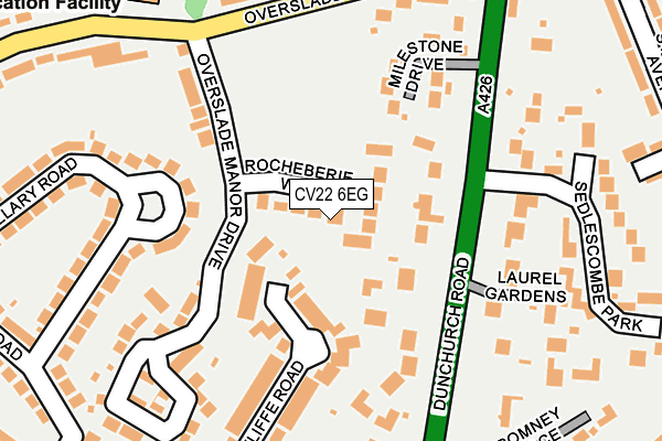 CV22 6EG map - OS OpenMap – Local (Ordnance Survey)